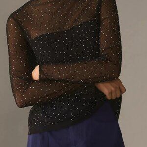 Anthropologie - Eva Franco Starlight Long-Sleeve Sheer Tunic sz L